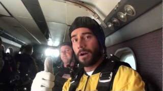 WWE superstar C M Punk skydives with the Golden Knights