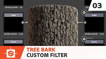 Tree Bark - Custom Filter for Substance Alchemist | Adobe Substance 3D