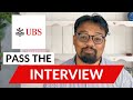 Pass UBS' Video Interview [2021]