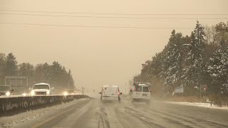 Rare Brown/Orange Smokey Snowy Skies - Minneapolis, MN