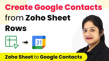 How to Create Google Contacts from Zoho Sheet Rows - Zoho Sheet Google Contacts Integration