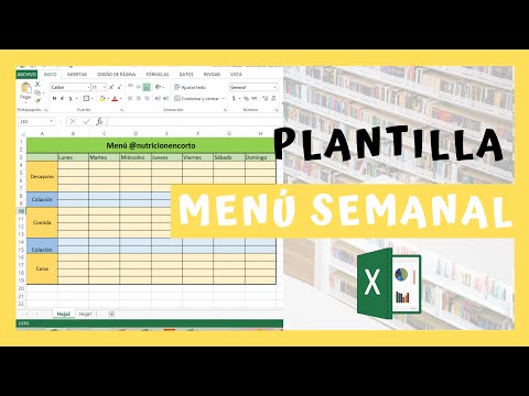Plantilla de menú semanal en Excel | Excel para nutriólogos