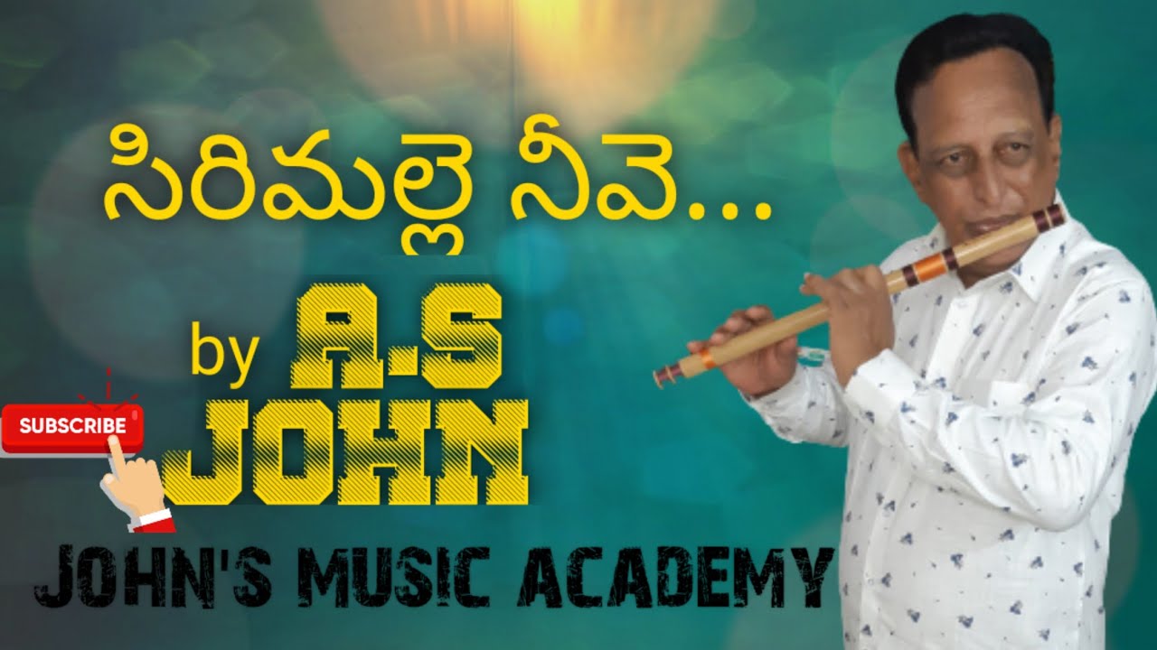  siri malle neeve instrumental  sirimalle neeve on flute Johns music academy live program 