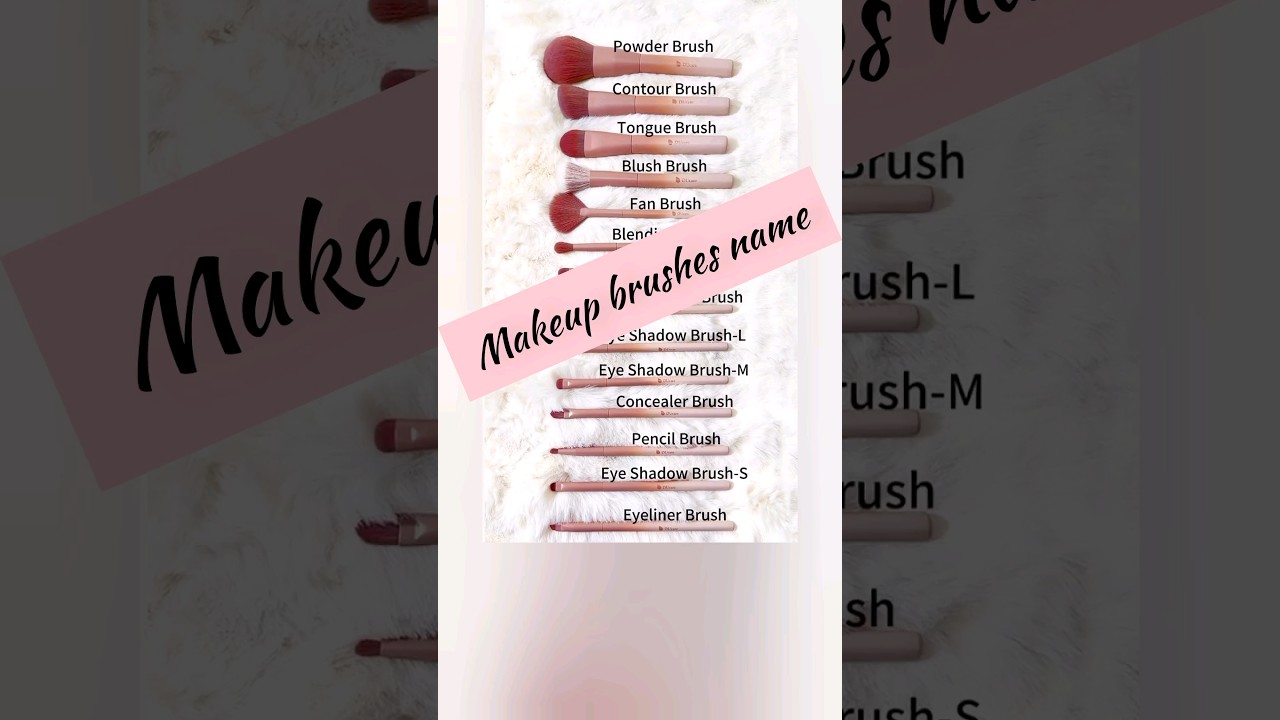 makeup brushes name 