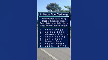 8 Weton Tibo Gedhong #shorts