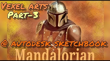HOW TO TRACE: MANDALORIAN VEXELARTS/ TIME-LAPSE PART-3  @ AUTODESK SKETCHBOOK