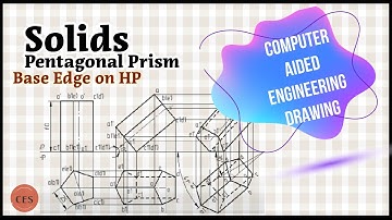 Projection of a pentagonal prism with base edge on HP