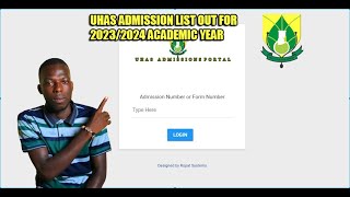 UHAS Admission List out, How to Check and Print The Admission