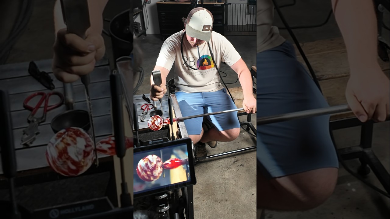 This Ornament Got the Star Treatment 🎃✨ (Why Tho?) #glassblowing #glassblower #satisfying