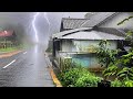 Heavy rain suddenly came to the countryside||the atmosphere became wet and refreshingly cold