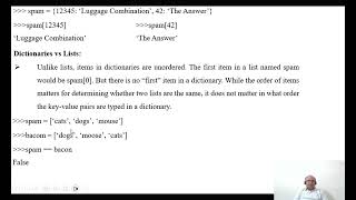 50  Dictionaries and Structuring Data