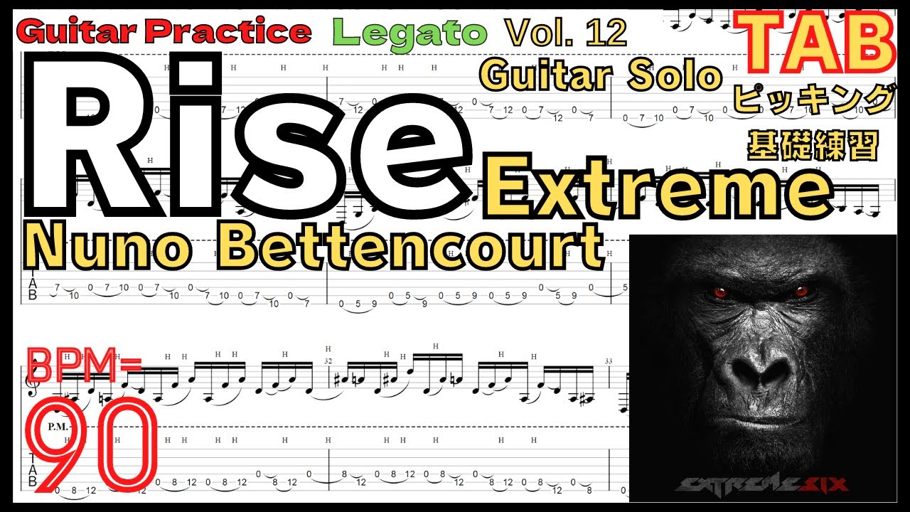 ギターソロ】Rise エクストリーム ヌーノ Extreme Nuno Bettencourt
