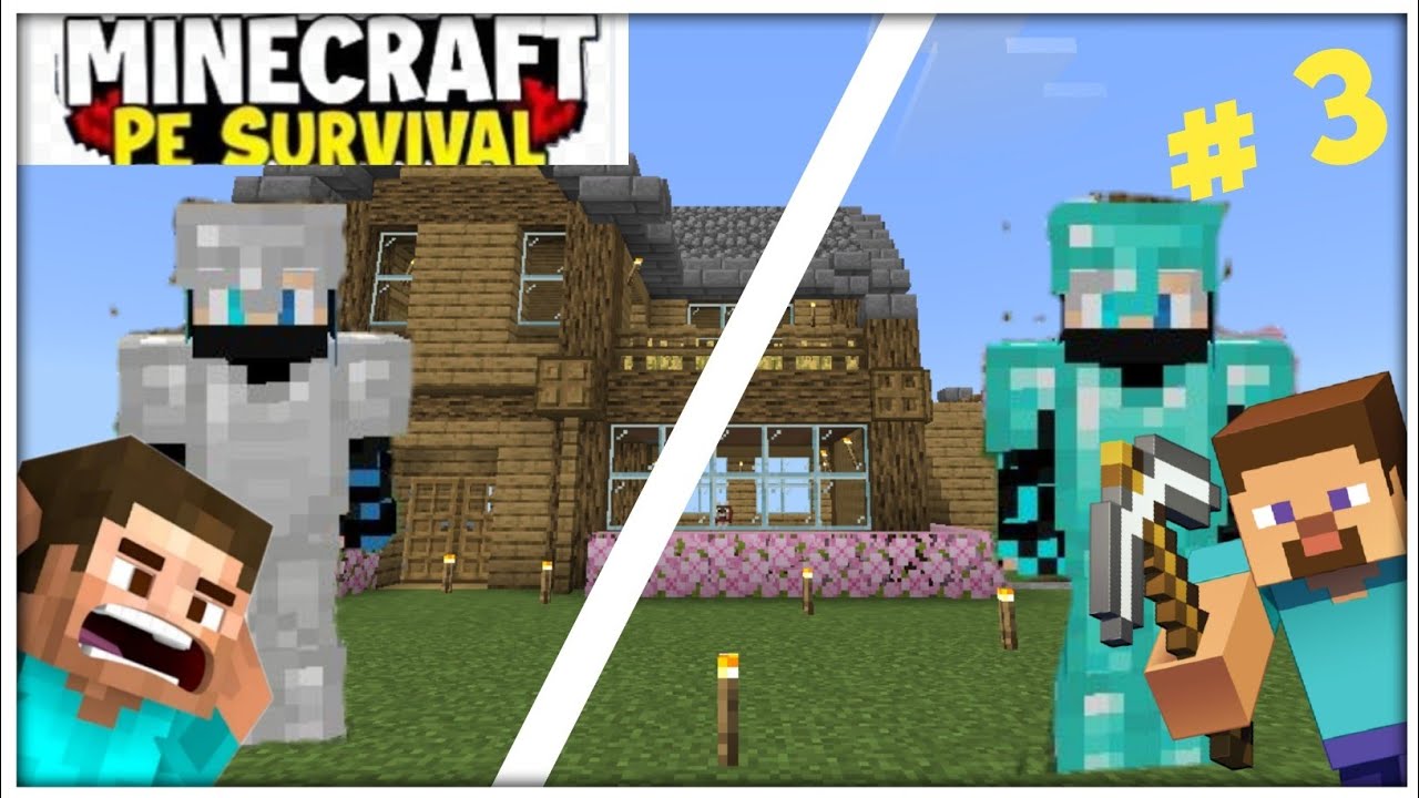 I MADE FULL DIAMOND ARMOUR IN MINECRAFT PE🔥🔥 SURVIVAL SERIES 1.21 ...
