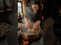 Real Georgian Khinkali 🇬🇪🔥 #georgianfood #khinkali #foodshorts #traditionalfood #villagefood