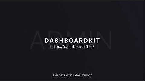Dashboardkit Bootstrap 5 Admin Dashboard