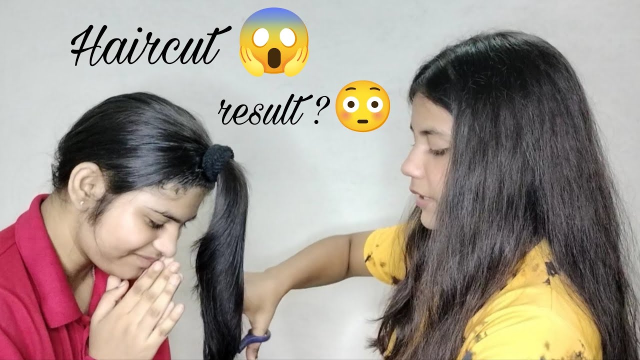 I did a wolf haircut for the first time on my little sister's😱 | amazing results 😍l #wolfhaircut 