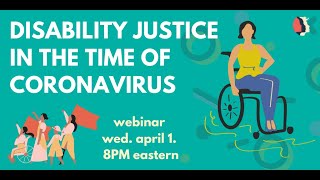 Disability Justice in the Time of Coronavirus (webinar)