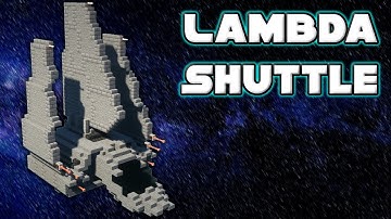 Minecraft Tutorial: Star Wars: How to Make a Lambda-class Shuttle (Landed)