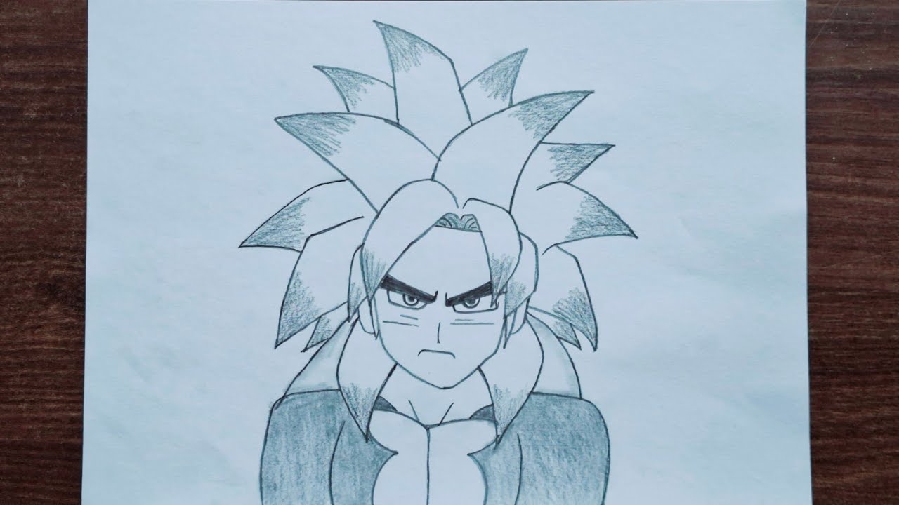How to draw Goku SSj4 Dragon Ball Daima anime drawing || Goku Super ...