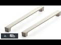Ravinte 25 Pack Solid 5 Inch Kitchen Square Cabinet Handles Brushed Nickel
