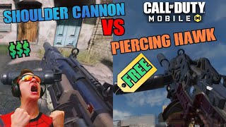 Paid Skin Vs FREE Which One Is Best? Hades Shoulder Cannon Vs Piercing Hawk | Call Of Duty®: Mobile