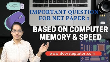 100% Important Question for NET Paper 1: Based on Computer Memory & Speed - CPU Register, Cache, RAM
