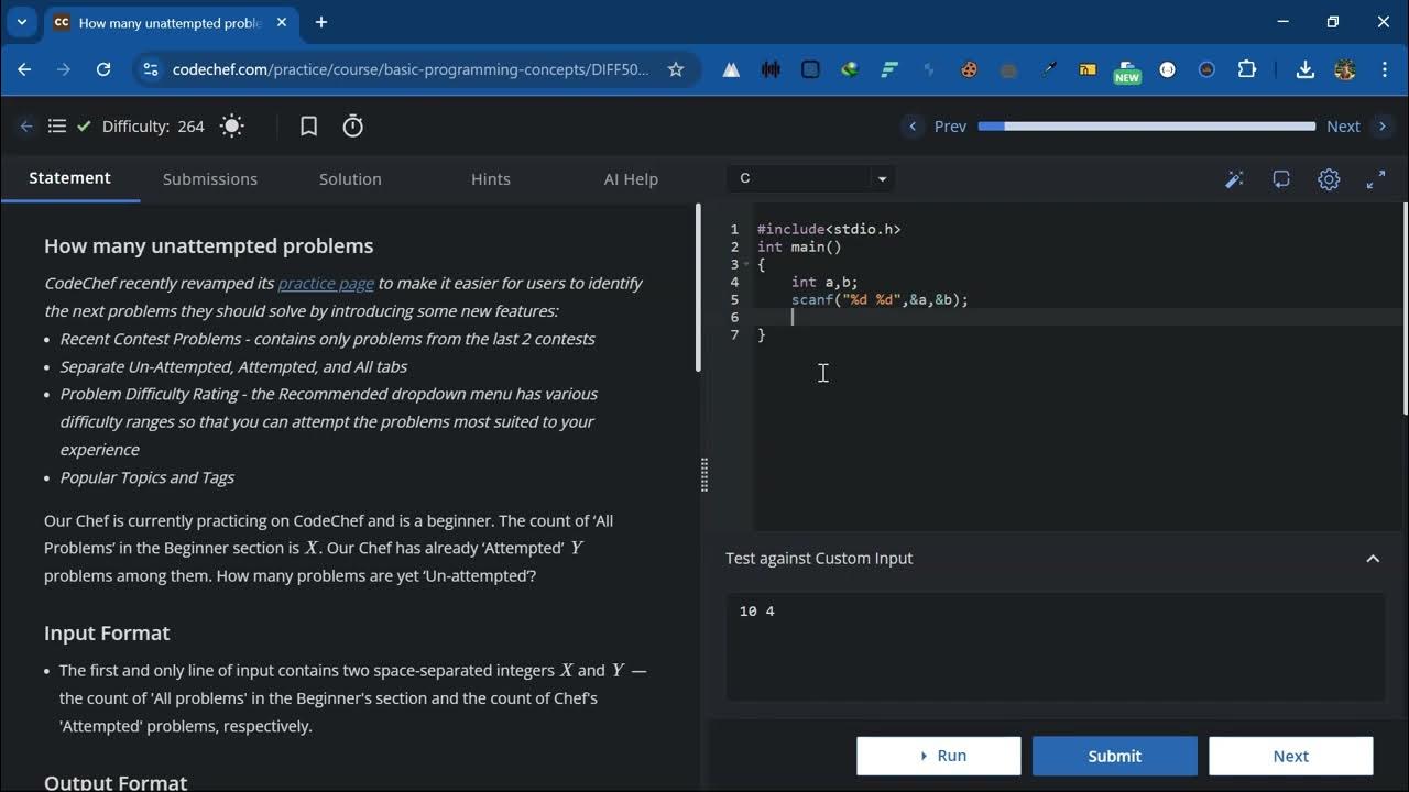 Codechef How many unattempted problems - YouTube