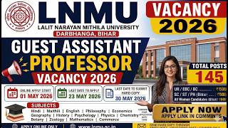 LNMU Guest Assistant Professor Vacancy 2026 | Apply Now #bihar #teacher #lnmu #viral #trending #job