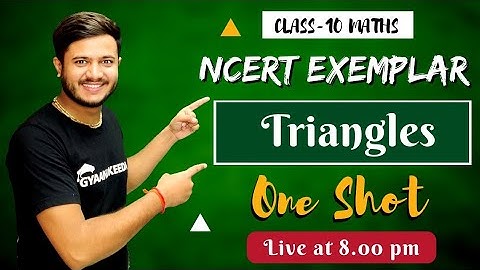 Ch-6 Triangle NCERT Exemplar Problems Class 10 Maths Complete Solutions |GYAANI KEEDA Class 10 |