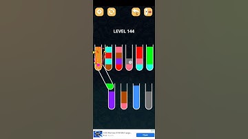 COLOR SORT PUZZLE LEVEL 144