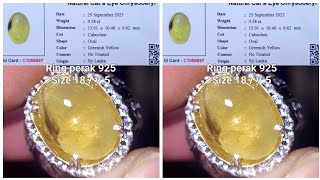 natural cat eye chrysoberyl ceylon srilanka no treatment big size