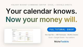 Holiday Budget Command Center Tutorial — Every Holiday, Funded | Excel + Google Sheets