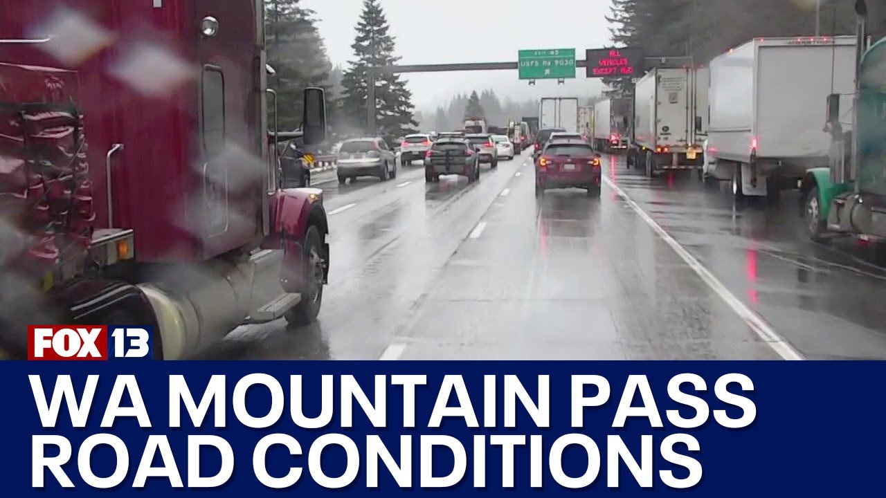 Fresh snow impacts road conditions at WA passes | FOX 13 Seattle