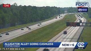 Tolls on I-75's Alligator Alley to go cashless starting on Monday