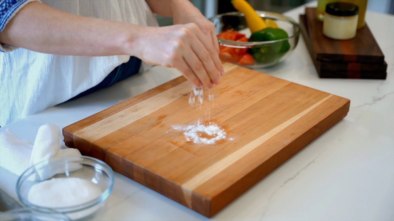 Butcher Block Care How To Remove A Stain YouTube Butcher Block Care How To Remove A Stain YouTube