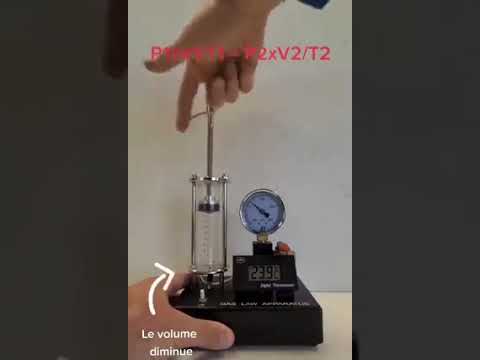 جهاز يستخدم لتوضيح العلاقة بين ضغط الغازات وحجمها ودرجة حرارتها وفق القانون العام للغازات بالمنا