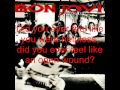 Bon Jovi - Save a Prayer (lyrics)