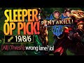 Playing this champ in the mid lane is a sleeper OP pick.. (penta)