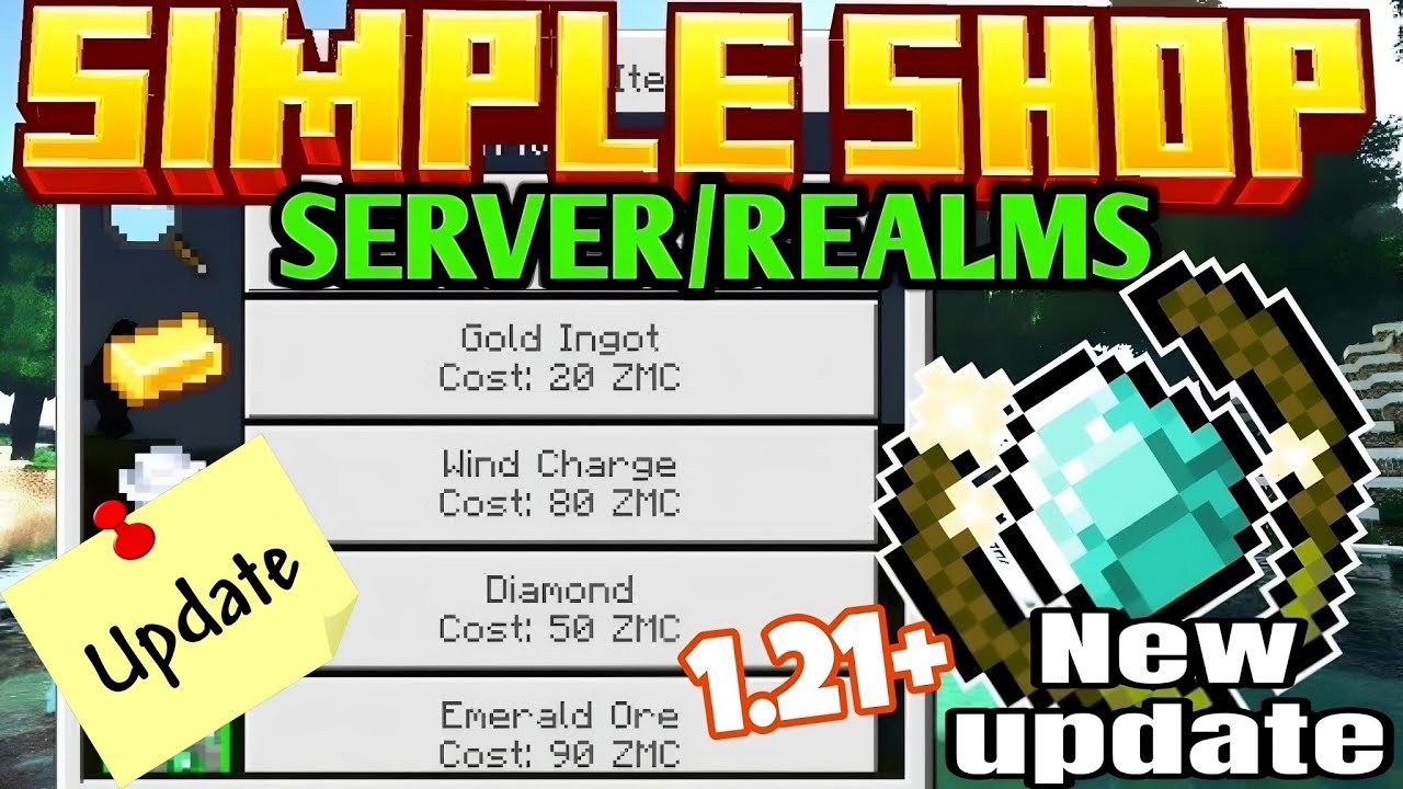 MINECRAFT PE SHOP ADDON 1.21+ || Shop mod for MCPE