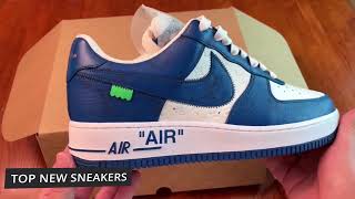 Louis Vuitton X Nike Air Force 1 Low Blue | Review, Stock and Limited Edition Sneakers