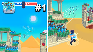 Archery Bastions: Castle War - Hyper Hybrid Casual - Gameplay Walkthrough (iOS & Android)