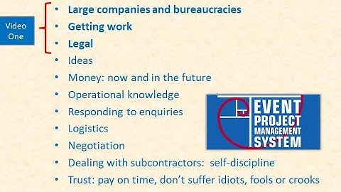 Self-employed in events sector - start you own company.  1 of 3 videos.  Tips from experience.