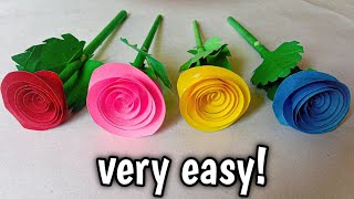 Paper flower very easy || How to make paper flower very very easy