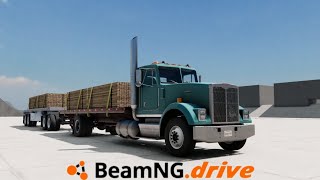 BeamNG Drive - รถบรรทุกกึ่งพ่วงขนแผ่นไม้