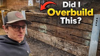 I Went Overkill on This Small Retaining Wall