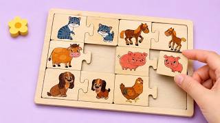 Mom & Baby Animals 🐾👶 Fun Matching Puzzle