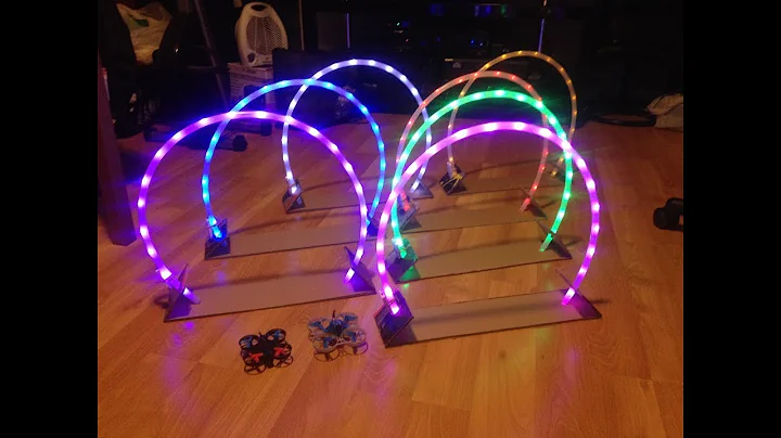 FPV - DIY LED Tiny Whoop Gates Indoor Test 7-1-2017