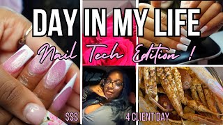 *realistic* DAY IN MY LIFE AS A NAIL TECH (first video!)