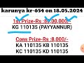 Kerala lottery result karunya kr654 result saturday on 18052024