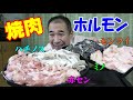 【一人焼肉】厚切りハチノス初登場！ホルモン三昧で焼肉晩酌！肉のオカヤマ【飯テロ】【大食い】